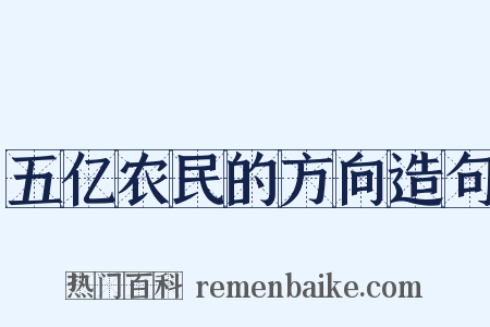 五亿农民的方向造句是什么意思的图片
